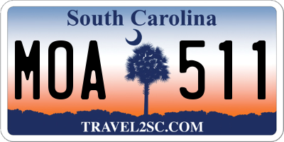 SC license plate MOA511