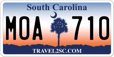 SC license plate MOA710