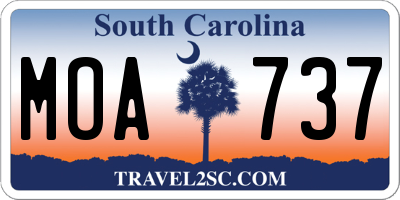 SC license plate MOA737