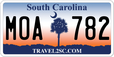 SC license plate MOA782