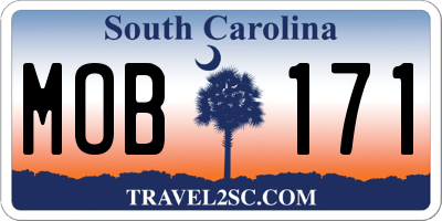 SC license plate MOB171