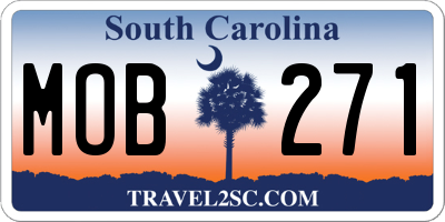 SC license plate MOB271
