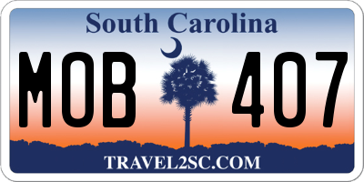 SC license plate MOB407