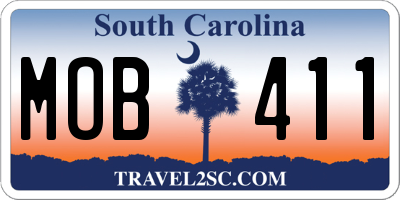 SC license plate MOB411