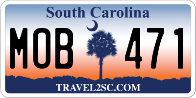 SC license plate MOB471