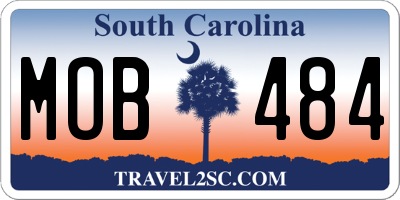 SC license plate MOB484