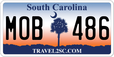 SC license plate MOB486