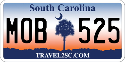 SC license plate MOB525