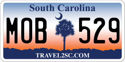 SC license plate MOB529