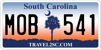 SC license plate MOB541