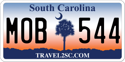 SC license plate MOB544