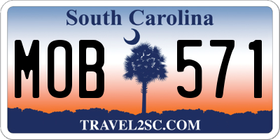 SC license plate MOB571