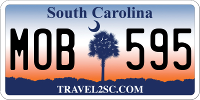 SC license plate MOB595