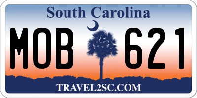 SC license plate MOB621