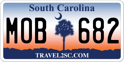 SC license plate MOB682