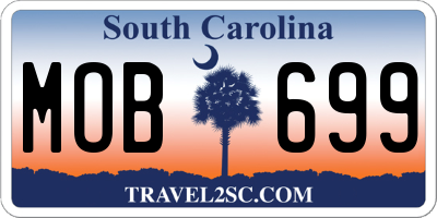 SC license plate MOB699
