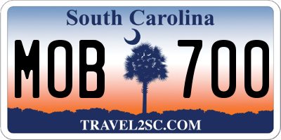 SC license plate MOB700