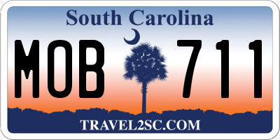 SC license plate MOB711