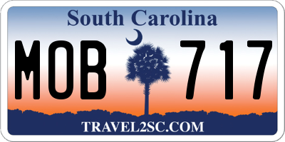 SC license plate MOB717