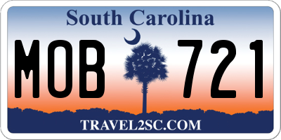 SC license plate MOB721