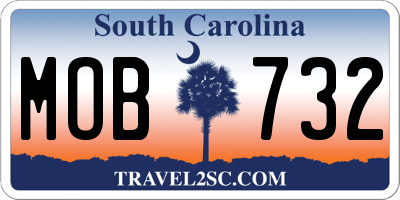 SC license plate MOB732