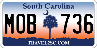 SC license plate MOB736