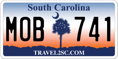 SC license plate MOB741