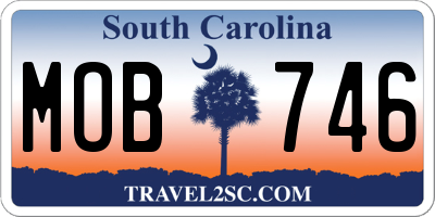 SC license plate MOB746