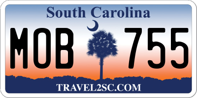 SC license plate MOB755