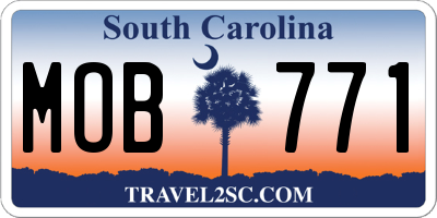 SC license plate MOB771
