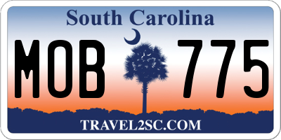 SC license plate MOB775