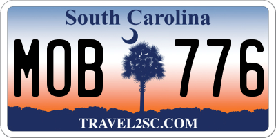SC license plate MOB776