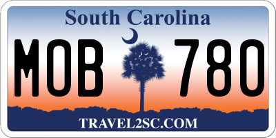 SC license plate MOB780
