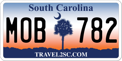 SC license plate MOB782