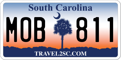 SC license plate MOB811