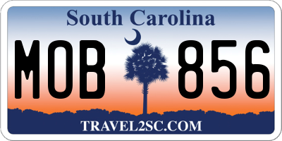 SC license plate MOB856