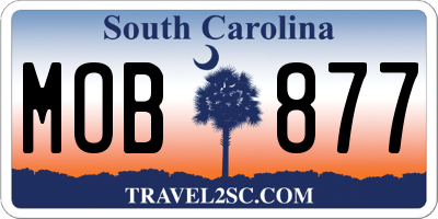 SC license plate MOB877