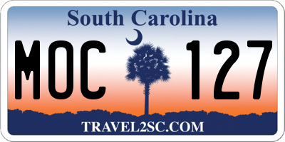 SC license plate MOC127