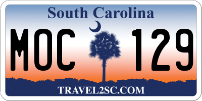 SC license plate MOC129