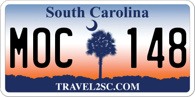 SC license plate MOC148
