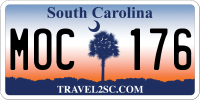 SC license plate MOC176