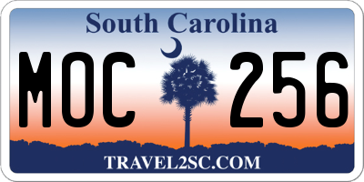 SC license plate MOC256