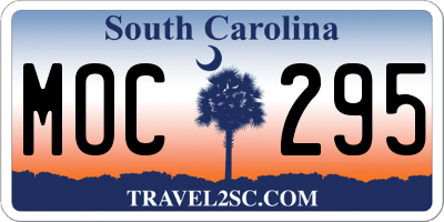 SC license plate MOC295