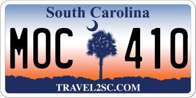 SC license plate MOC410