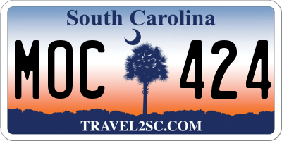 SC license plate MOC424