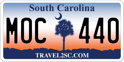 SC license plate MOC440