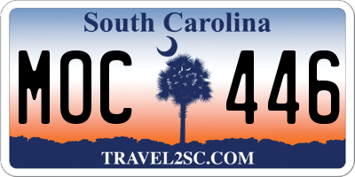 SC license plate MOC446