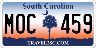 SC license plate MOC459