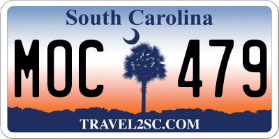 SC license plate MOC479