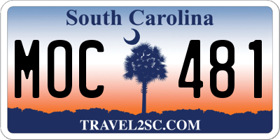 SC license plate MOC481